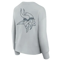 Women's Fanatics  Gray Minnesota Vikings Elements Pullover Sweatshirt