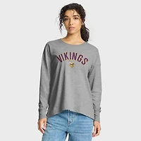 Women's Fanatics Heather Gray Minnesota Vikings Hometown Legacy Long Sleeve T-Shirt