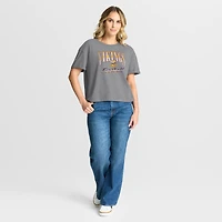 T-shirt boxy tri-blend gris chiné pour femme Fanatics Minnesota Vikings Overplayed Tribute