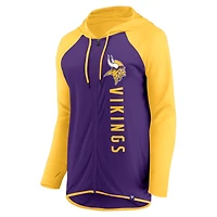 Sweat à capuche entièrement zippé Fanatics pour femmes violet/or Minnesota Vikings Forever Fan