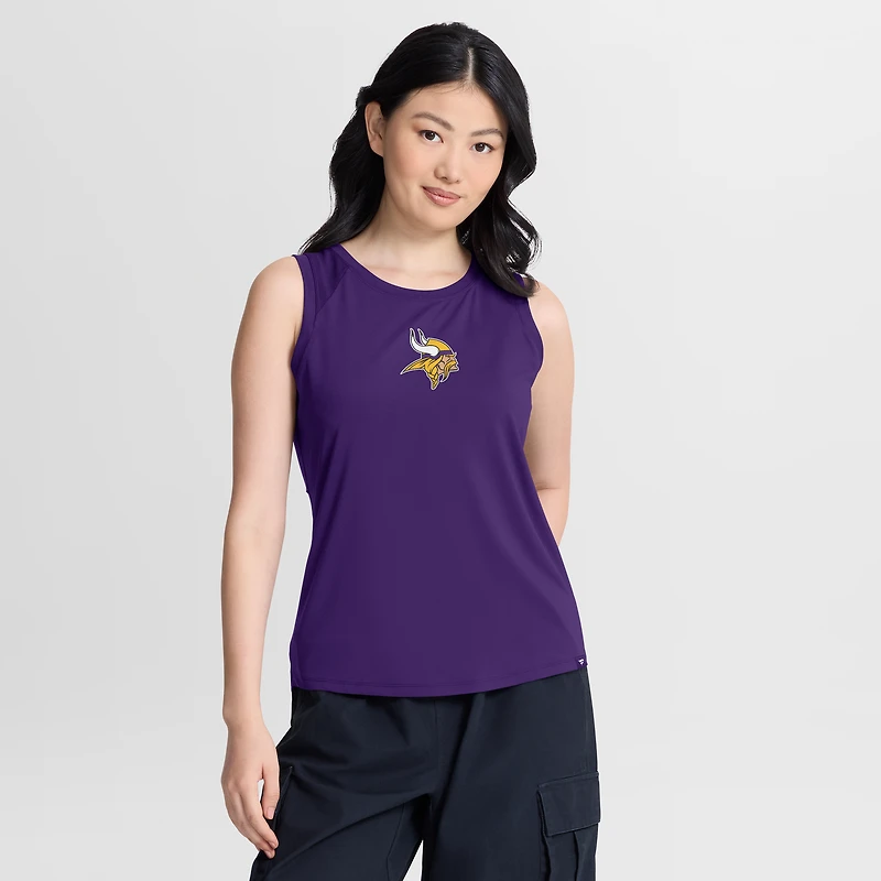 Women's Fanatics Purple Minnesota Vikings Draped Mesh Back Performance Tank Top
