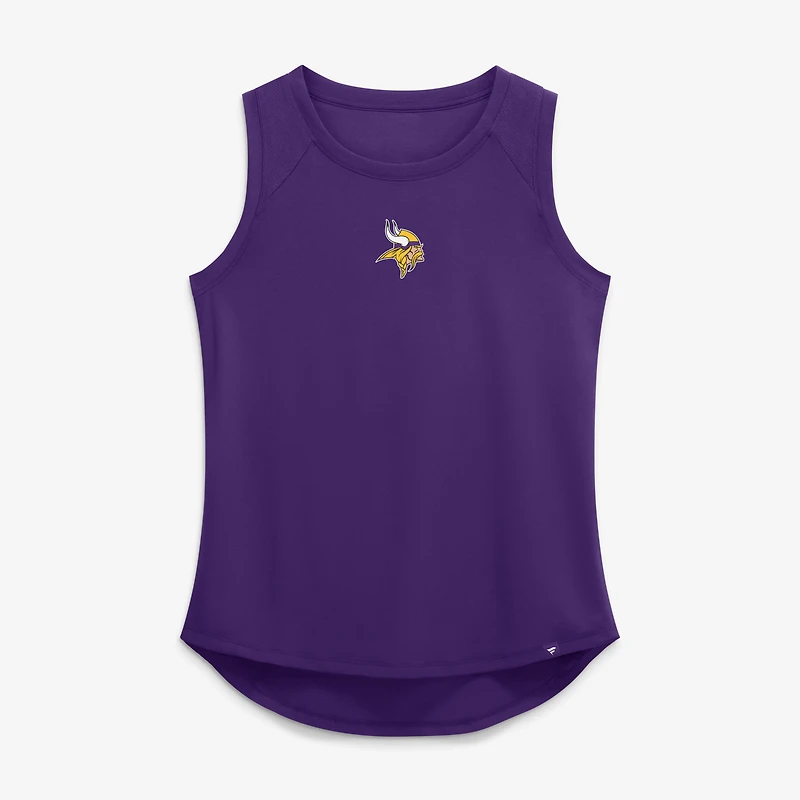 Débardeur de performance Fanatics violet Minnesota Vikings pour femme, dos en maille drapée
