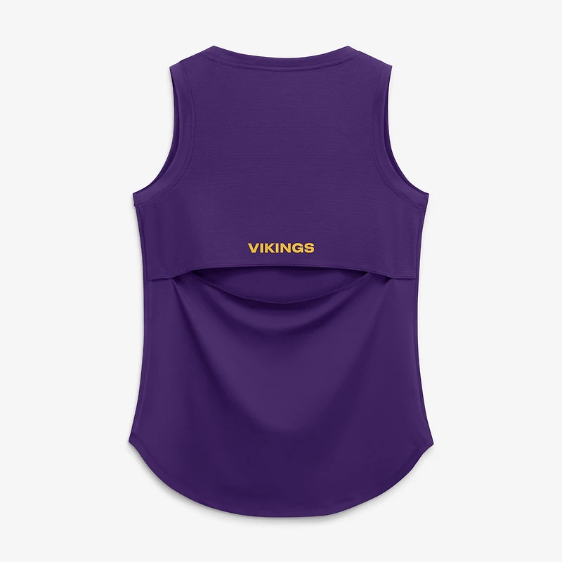 Women's Fanatics Purple Minnesota Vikings Draped Mesh Back Performance Tank Top