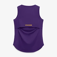 Women's Fanatics Purple Minnesota Vikings Draped Mesh Back Performance​ Tank Top