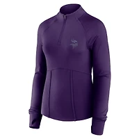 Women's Fanatics  Purple Minnesota Vikings Elements Raglan Quarter-Zip Jacket