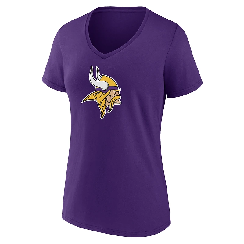 T-shirt violet à col en V pour la fête des mères Vikings du Minnesota Fanatics femmes