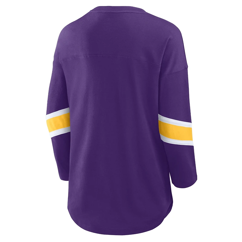 Women's Fanatics  Purple Minnesota Vikings Redzone 3/4-Sleeve T-Shirt