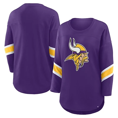 Women's Fanatics Purple Minnesota Vikings Redzone 3/4-Sleeve T-Shirt