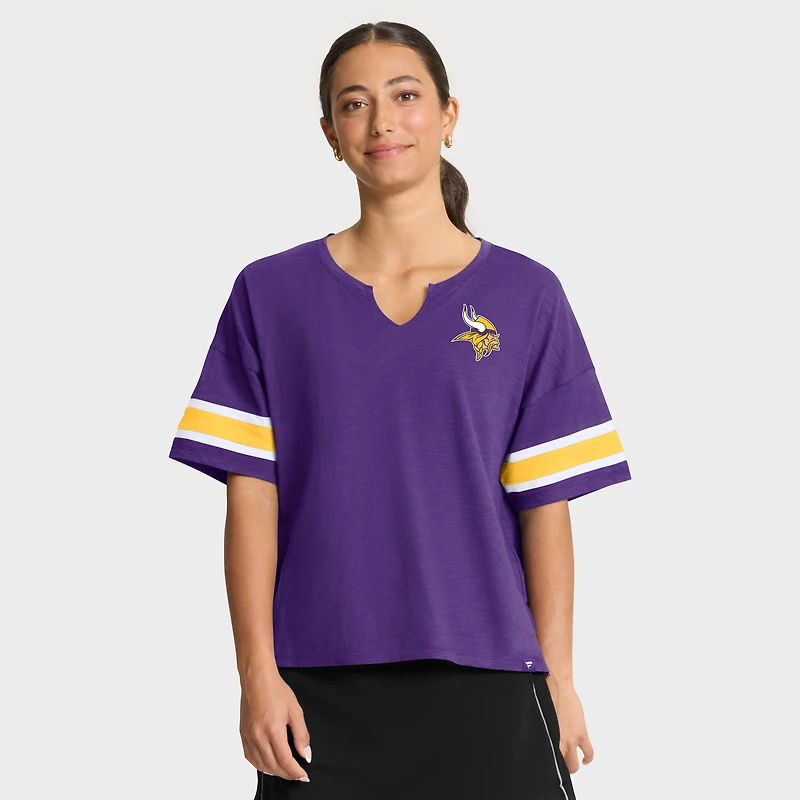 Women's Fanatics Purple Minnesota Vikings Redzone Curl Route T-Shirt
