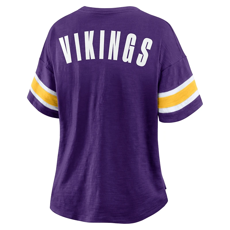 Women's Fanatics Purple Minnesota Vikings Redzone Curl Route T-Shirt
