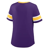 T-shirt à lacets violet Fanatics pour femme des Vikings du Minnesota Redzone Draw Play Athena