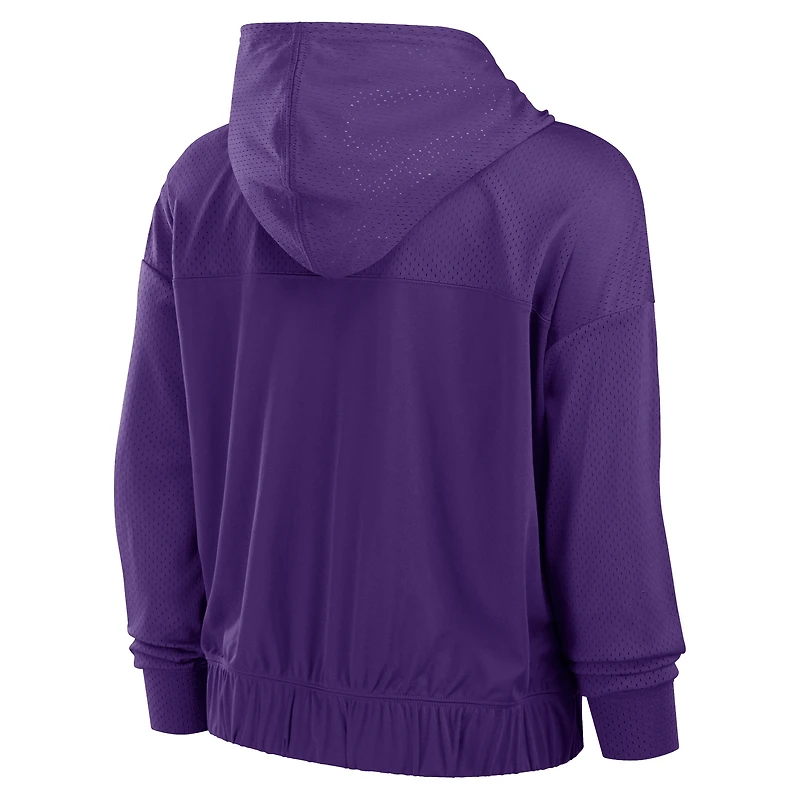 Women's Fanatics Purple Minnesota Vikings Script Lock Full-Zip Hoodie