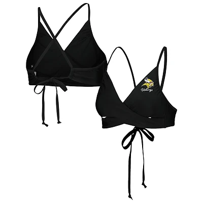 Haut de bikini noir G-III 4Her par Carl Banks pour femmes du Temple la renommée des Vikings Minnesota