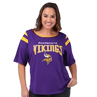 Women's G-III 4Her by Carl Banks Purple Minnesota Vikings Plus Linebacker T-Shirt