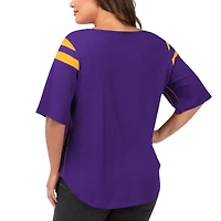 Women's G-III 4Her by Carl Banks Purple Minnesota Vikings Plus Linebacker T-Shirt