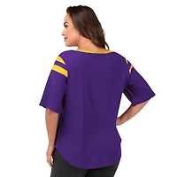 Women's G-III 4Her by Carl Banks Purple Minnesota Vikings Plus Linebacker T-Shirt