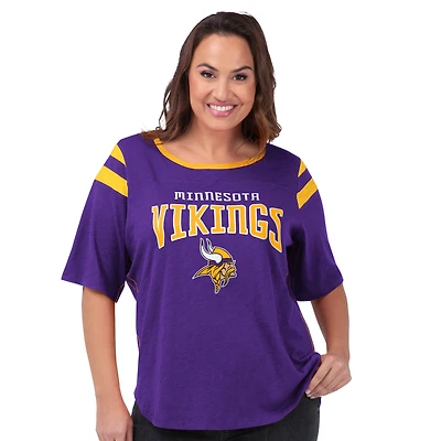 Women's G-III 4Her by Carl Banks Purple Minnesota Vikings Plus Linebacker T-Shirt