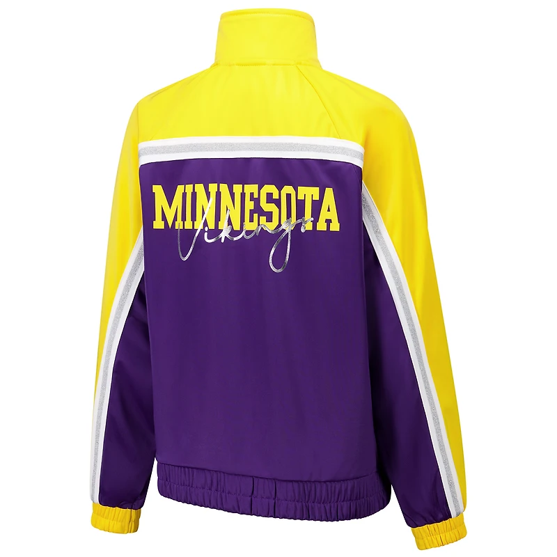 Veste de survêtement d'après-match entièrement zippée G-III 4Her par Carl Banks pour femme, violette, des Minnesota Vikings