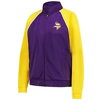 Veste de survêtement zippée intégrale G-III 4Her par Carl Banks pour femme, violette, motif Minnesota Vikings Replay
