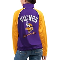 Veste de survêtement entièrement zippée Dolman pour femme G-III 4Her by Carl Banks Violet Minnesota Vikings Showup Fashion