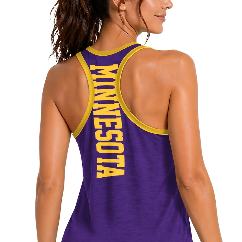 Women's G-III 4Her by Carl Banks Purple Minnesota Vikings Tater II Racerback Tank Top