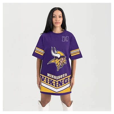 Women's Gameday Couture Purple Minnesota Vikings Perfect Score Vintage T-Shirt Dress