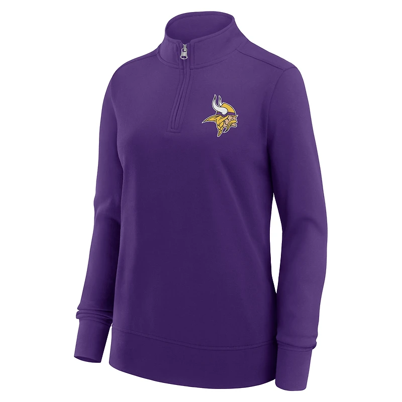 Veste à fermeture éclair quart de tour Velocity pour femme, logo violet athlétique des Vikings du Minnesota