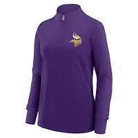 Veste à fermeture éclair quart de tour Velocity pour femme, logo violet athlétique des Vikings du Minnesota