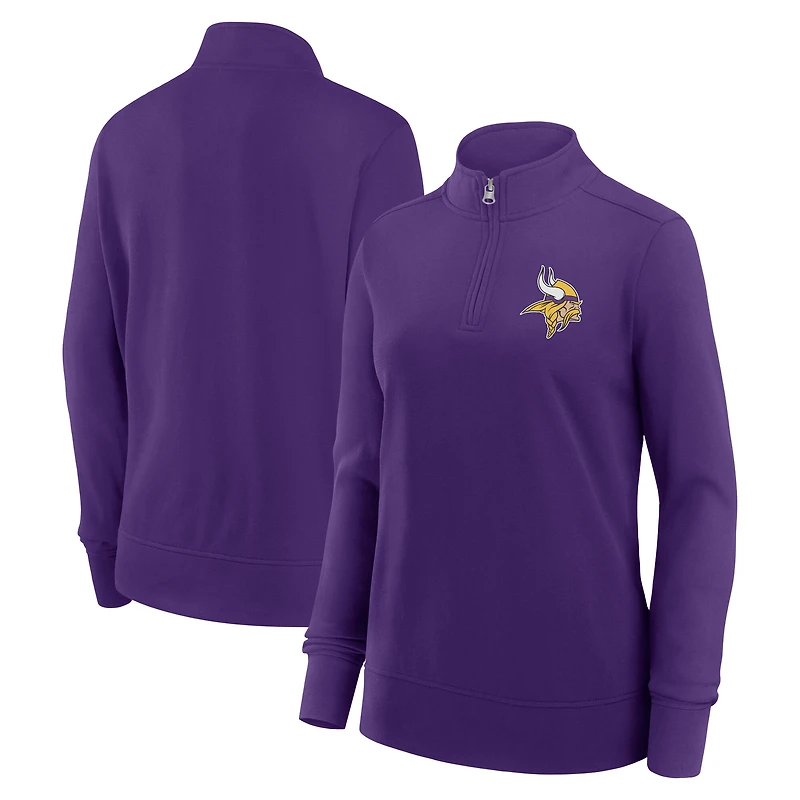 Veste à fermeture éclair quart de tour Velocity pour femme, logo violet athlétique des Vikings du Minnesota