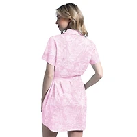 Women's Margaritaville  Pink Minnesota Vikings Palm Linen Dress