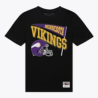 T-shirt noir dynamique pour femme Mitchell & Ness, motif petit ami des Vikings du Minnesota