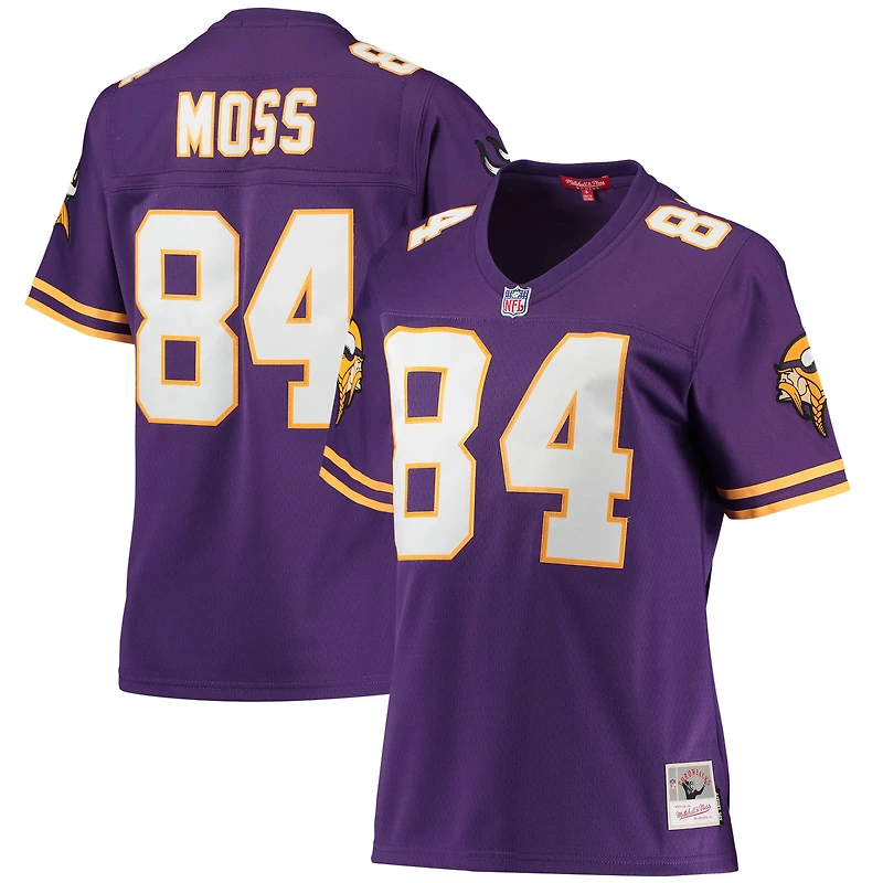 Maillot pour femme Mitchell & Ness Randy Moss violet Minnesota Vikings Legacy Replica Team