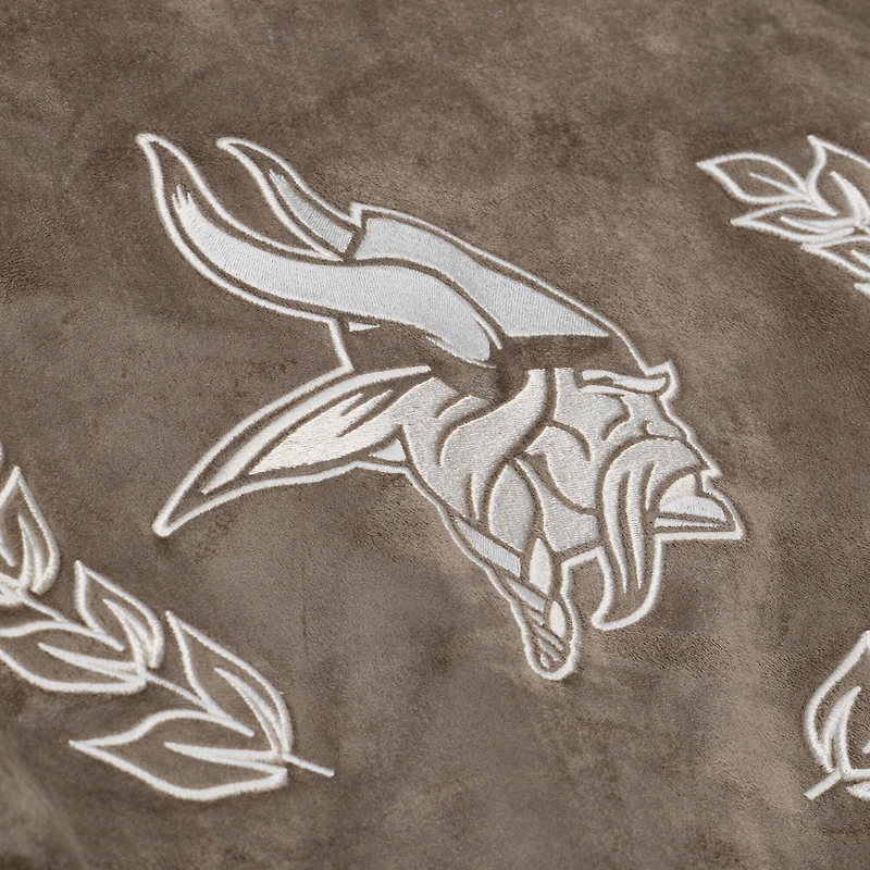 Women's Mitchell & Ness Tan Minnesota Vikings Full-Snap Varsity Jacket