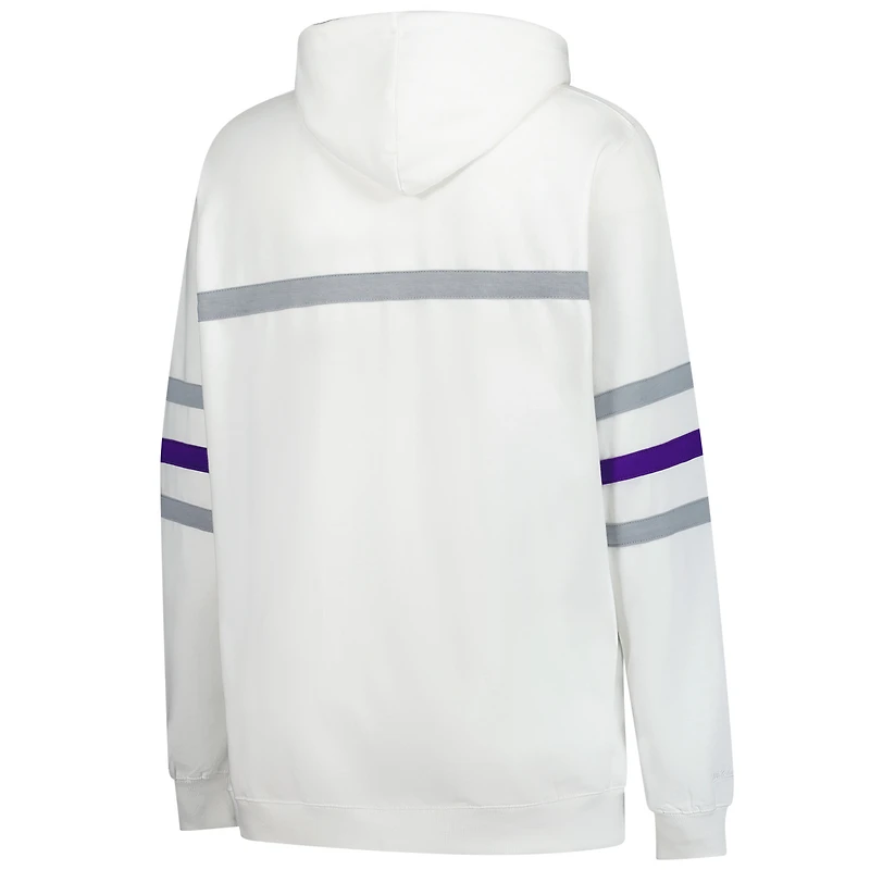 Women's Mitchell & Ness White Minnesota Vikings Plus Head Coach Throwback Pullover Hoodie