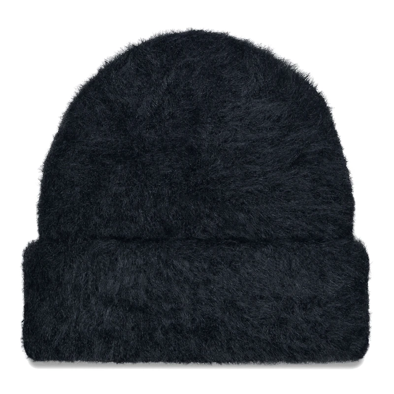 Bonnet en tricot à revers pelucheux Minnesota Vikings New Era noir pour femme