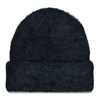 Bonnet en tricot à revers pelucheux Minnesota Vikings New Era noir pour femme