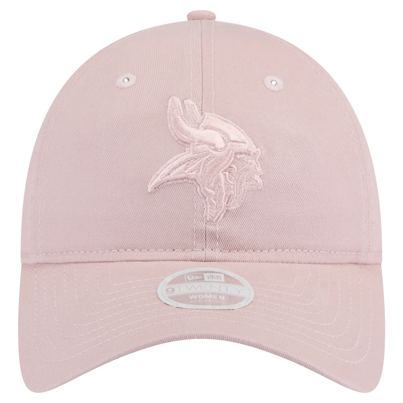Casquette ajustable Main 9TWENTY rose clair pour femme des Minnesota Vikings de New Era
