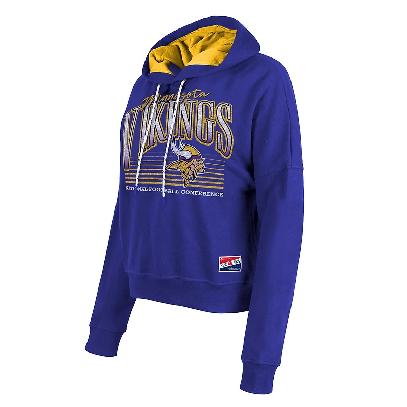 Sweat à capuche violet pour femme Minnesota Vikings de New Era