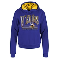 Sweat à capuche violet pour femme Minnesota Vikings de New Era