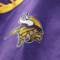 Women's New Era Purple Minnesota Vikings Plus Throwback Lace-Up Long Sleeve T-Shirt