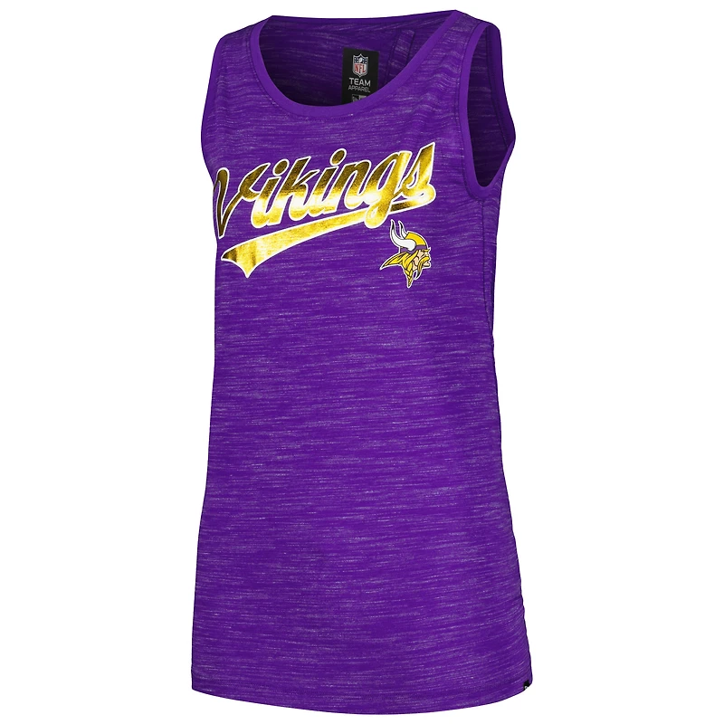 Débardeur actif New Era violet Minnesota Vikings Space Dye pour femme