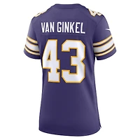 Maillot de match alternatif Nike Andrew Van Ginkel violet des Minnesota Vikings pour femme