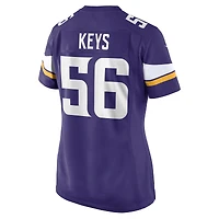 Women's Nike Austin Keys  Purple Minnesota Vikings Team Game Jersey