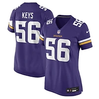 Women's Nike Austin Keys  Purple Minnesota Vikings Team Game Jersey