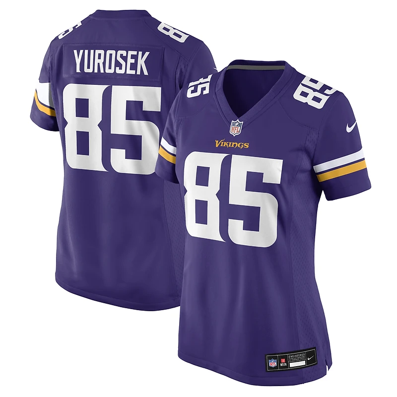 Women's Nike Ben Yurosek  Purple Minnesota Vikings Team Game Jersey