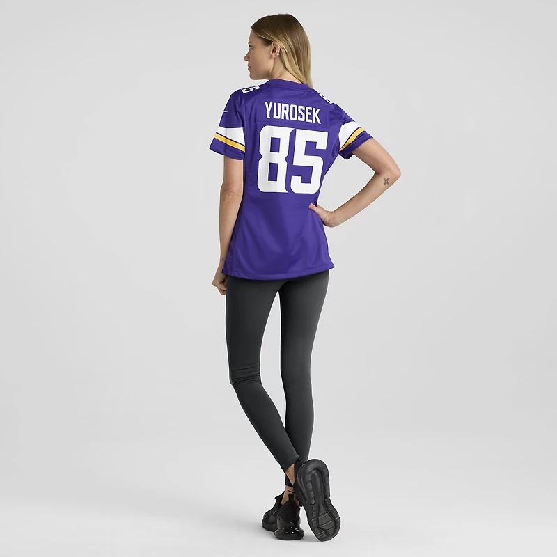 Women's Nike Ben Yurosek  Purple Minnesota Vikings Team Game Jersey