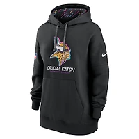 Women's Nike  Black Minnesota Vikings 2024 NFL Crucial Catch Club Pullover Hoodie