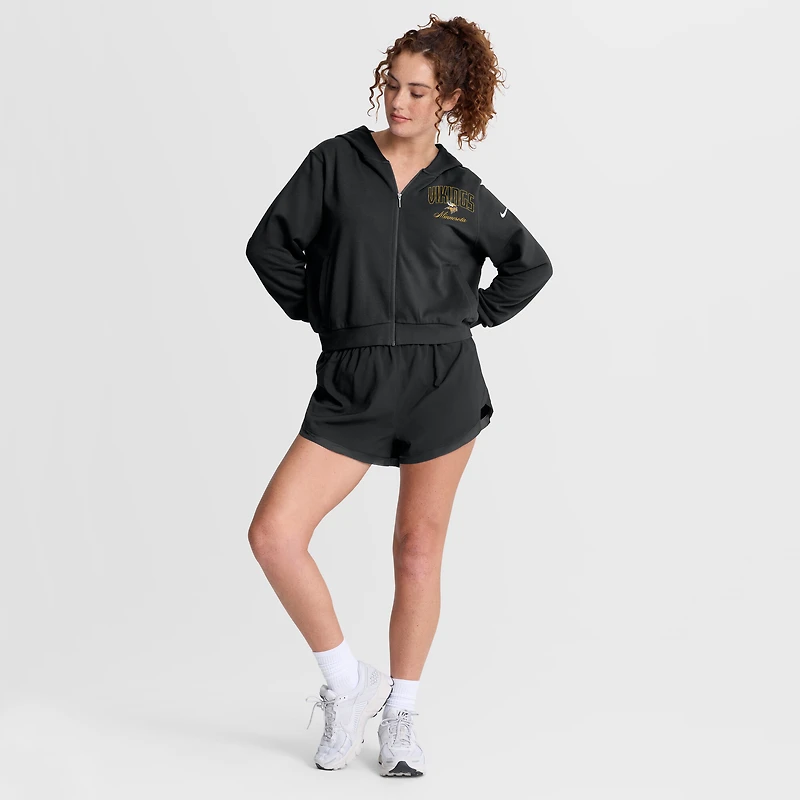 Sweat à capuche zippé Nike Primetime noir Minnesota Vikings pour femme