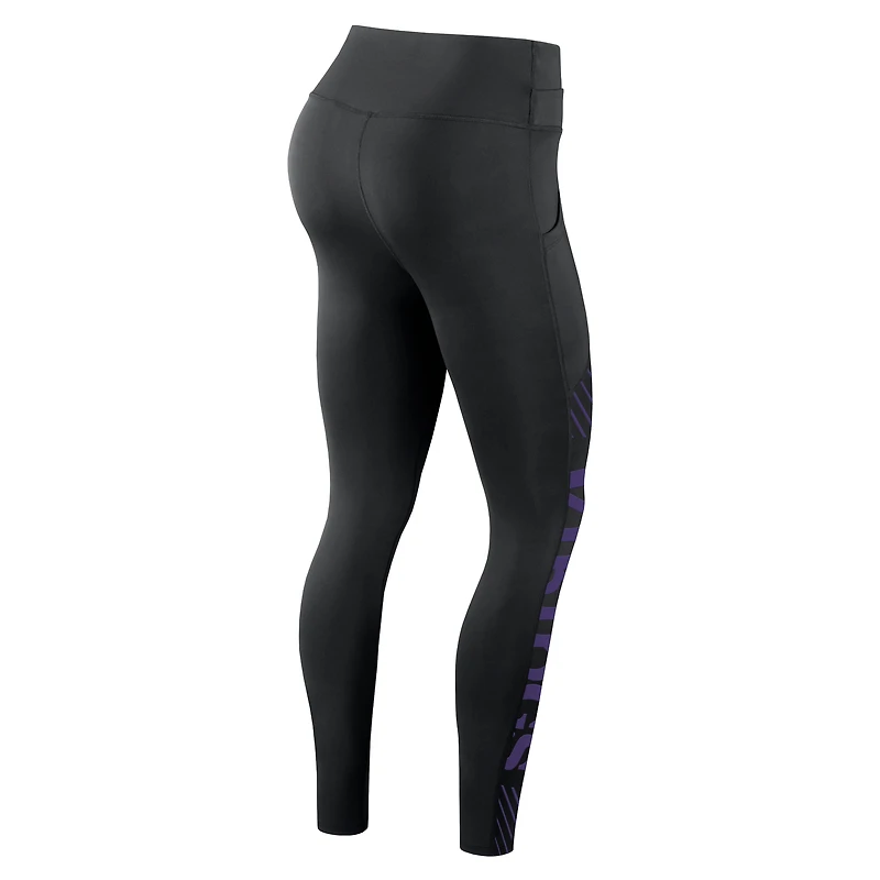 Women's Nike Black Minnesota Vikings Primetime Yard Line Leggings