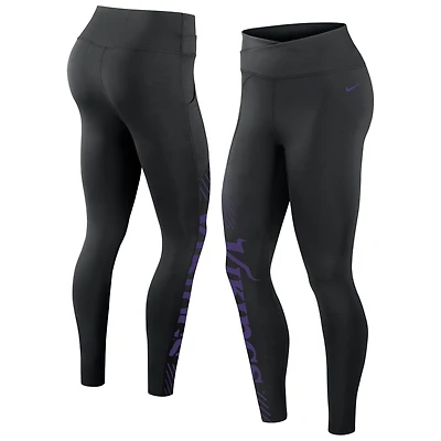 Women's Nike Black Minnesota Vikings Primetime Yard Line Leggings